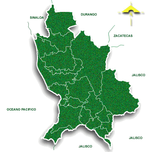 Mapa de Nayarit
